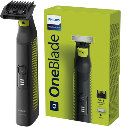 Philips OneBlade Pro 360 QP6542/15 | Recorta, Perfila y Afeita Cara y Cuerpo con 14 Niveles de Corte