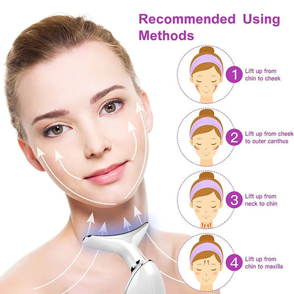 Masajeador EMS Facial y Cuello LED